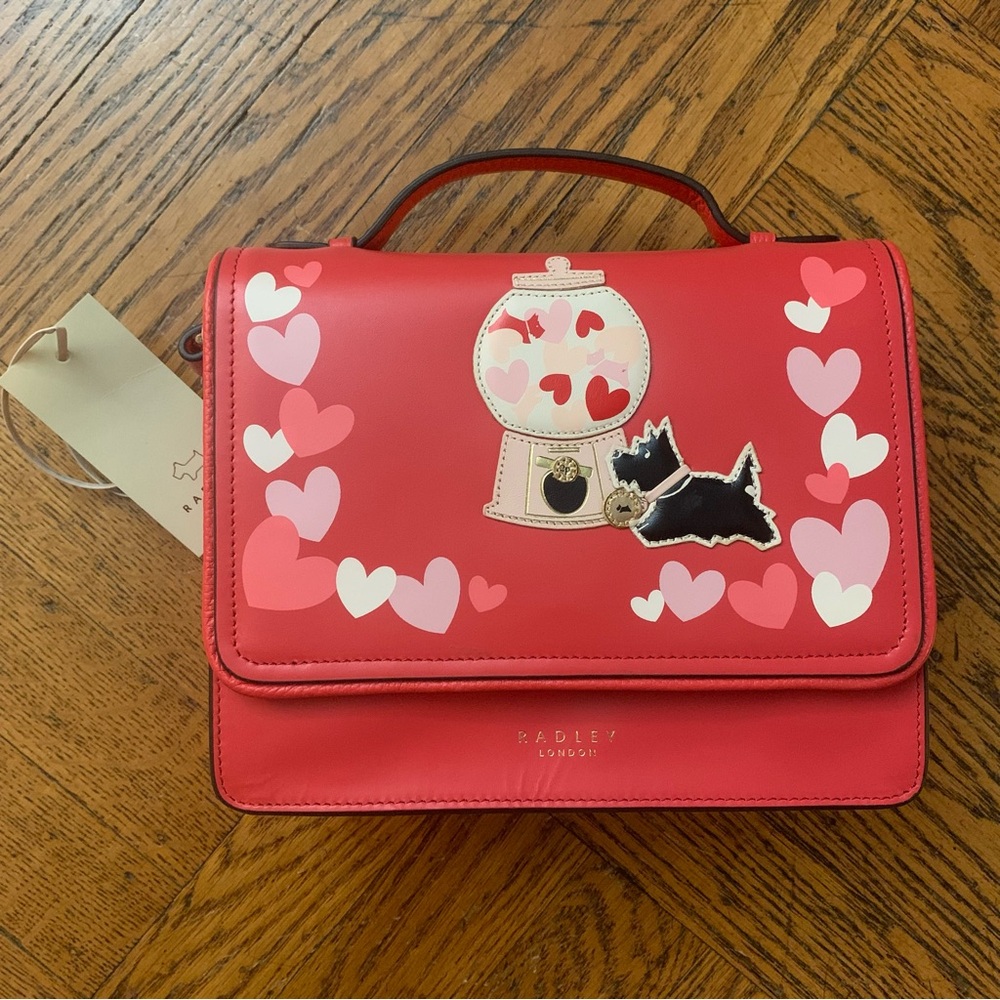 NWT Radley London Valentine’s Day Hearts Scottie Purse
